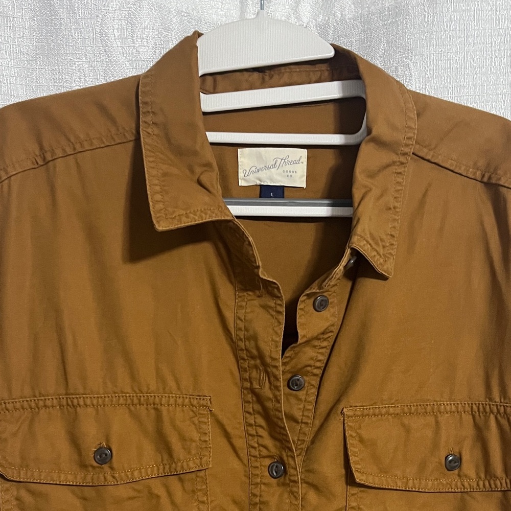 Universal Thread Brown Collared Top - Picture 3 of 5